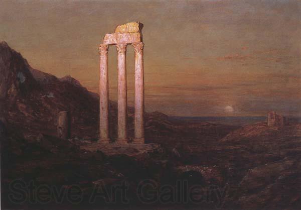 Frederic E.Church Moonrise over Greece France oil painting art